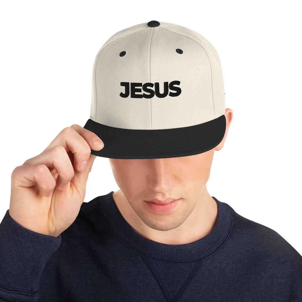 Grace Over All® — JESUS (Chapter I) — Embroidered Snapback Cap