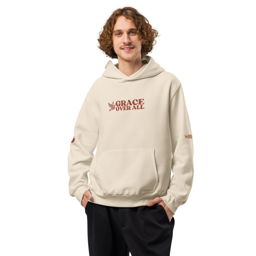 Grace Over All® — Signature Dove — Heavyweight Hoodie