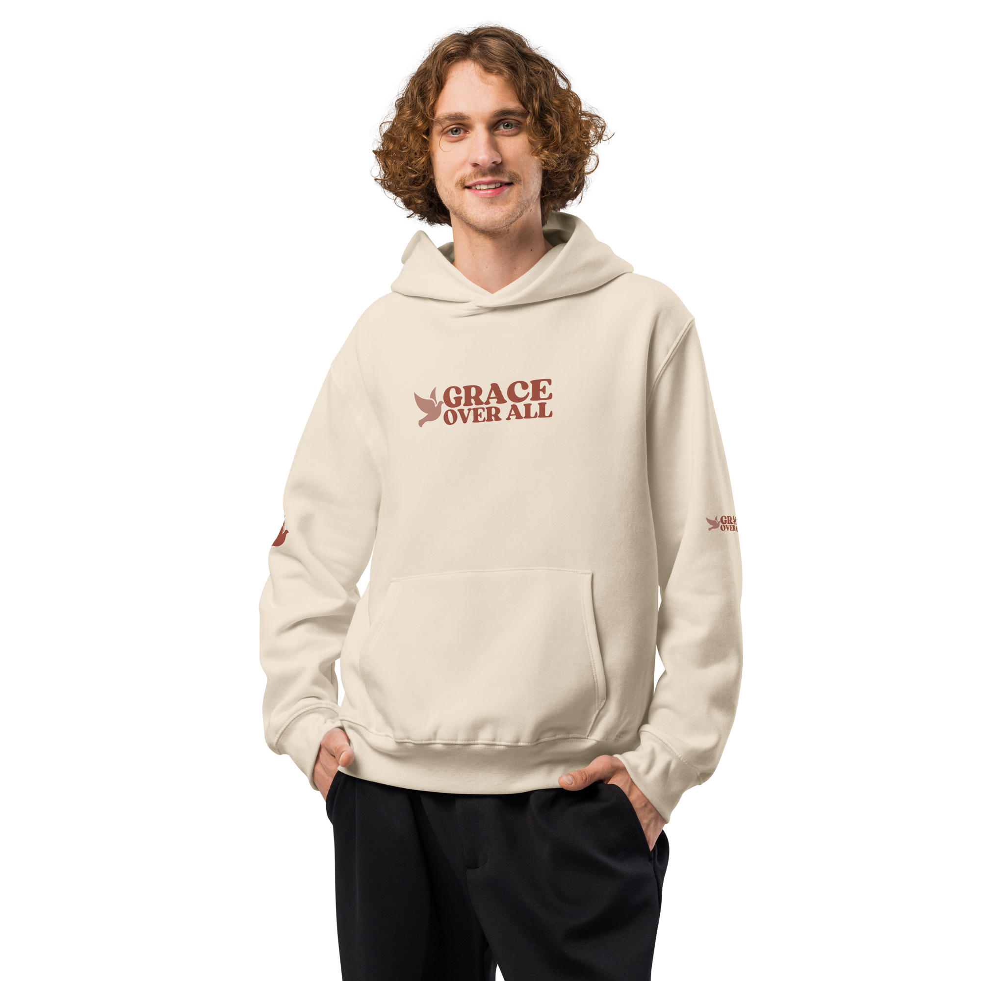 Grace Over All® — Signature Dove — Heavyweight Hoodie