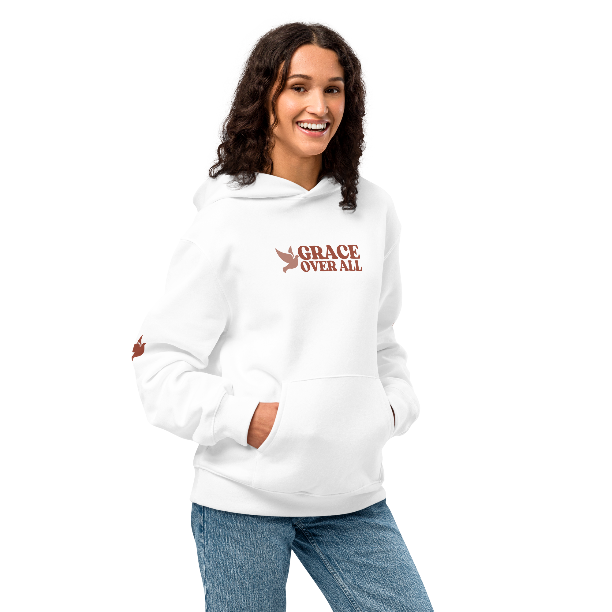 Grace Over All® — Signature Dove — Heavyweight Hoodie