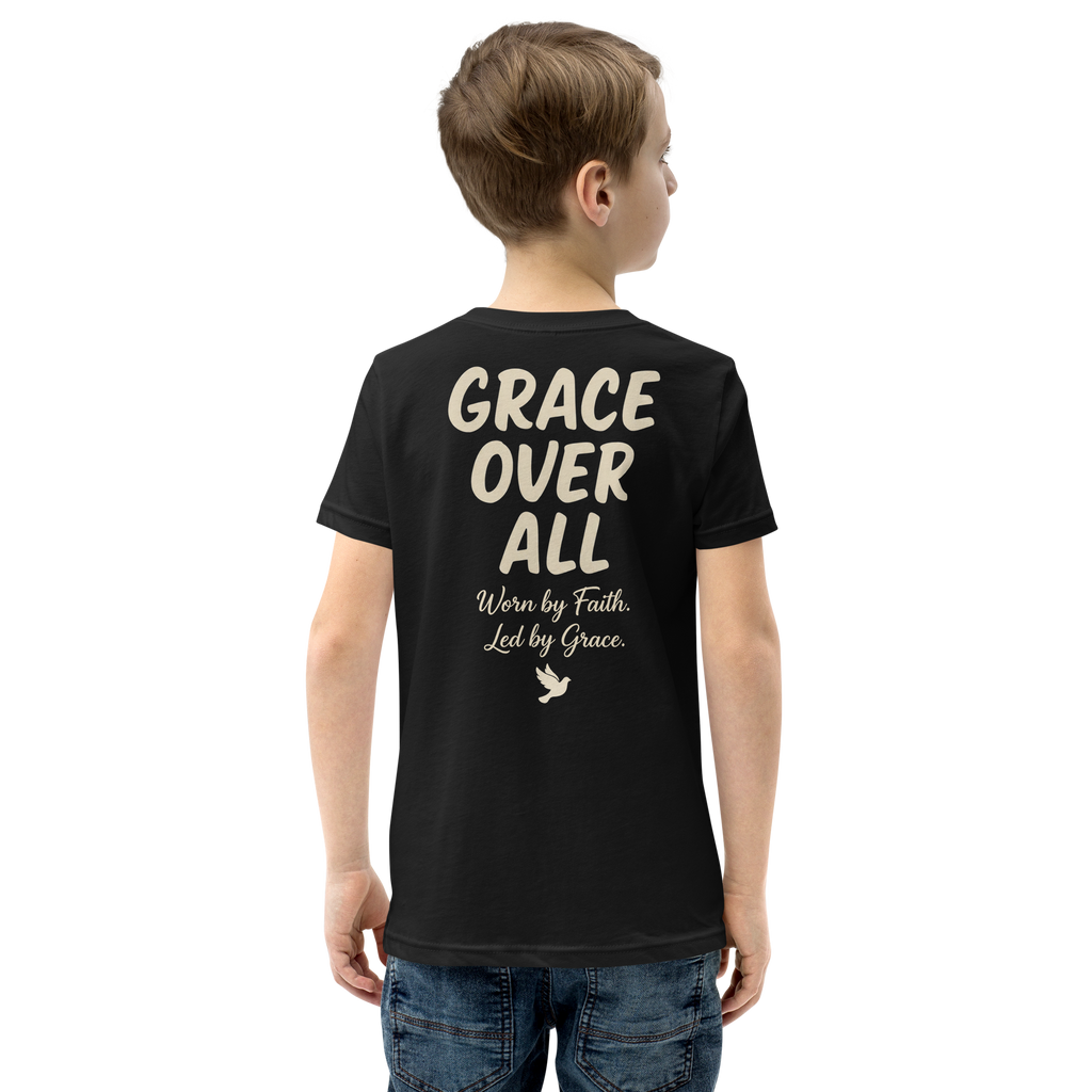 La grâce avant tout® — N'AYEZ PAS PEUR (Ésaïe 41:10) — T-shirt jeunesse Foi