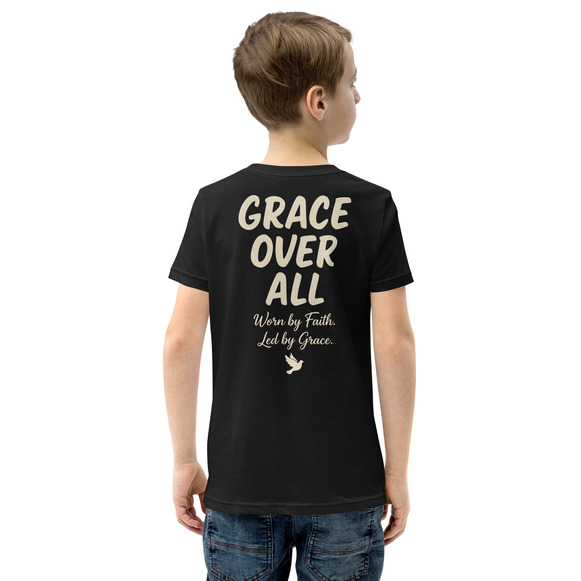 Grace Over All® — FEAR NOT (Isaiah 41:10) — Youth Faith Tee